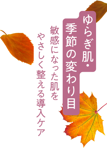 ゆらぎ肌・季節の変わり目 敏感になった肌をやさしく整える導入ケア