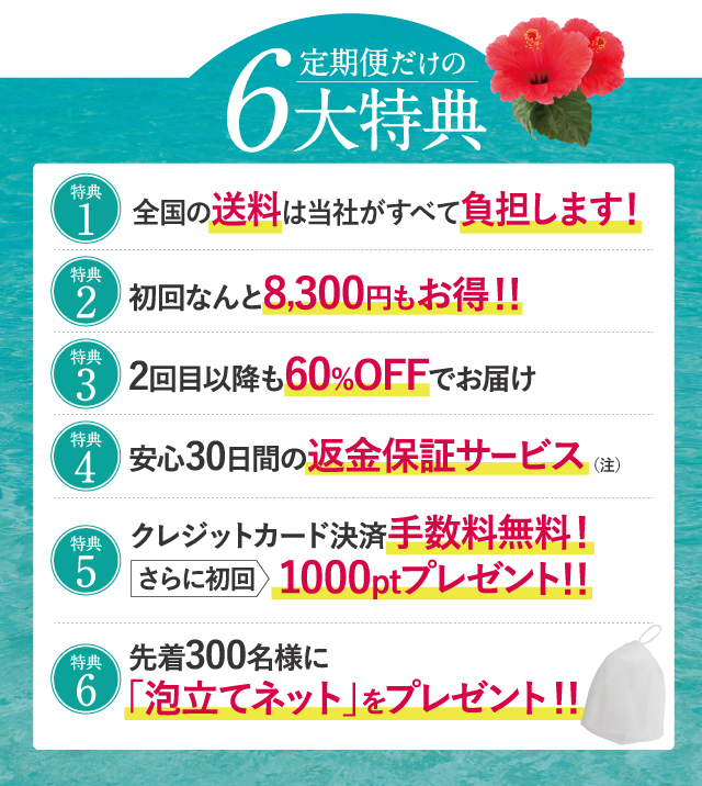 定期便だけの6大特典
