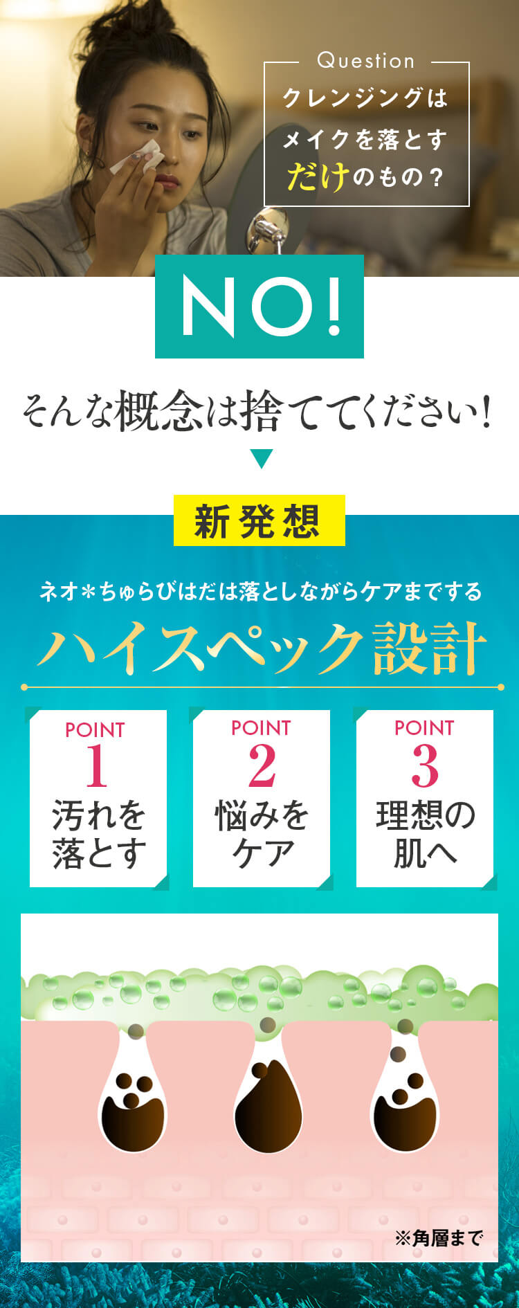 ネオ＊ちゅらびはだ　新発想　落としながらケアまでするハイスペック設計！