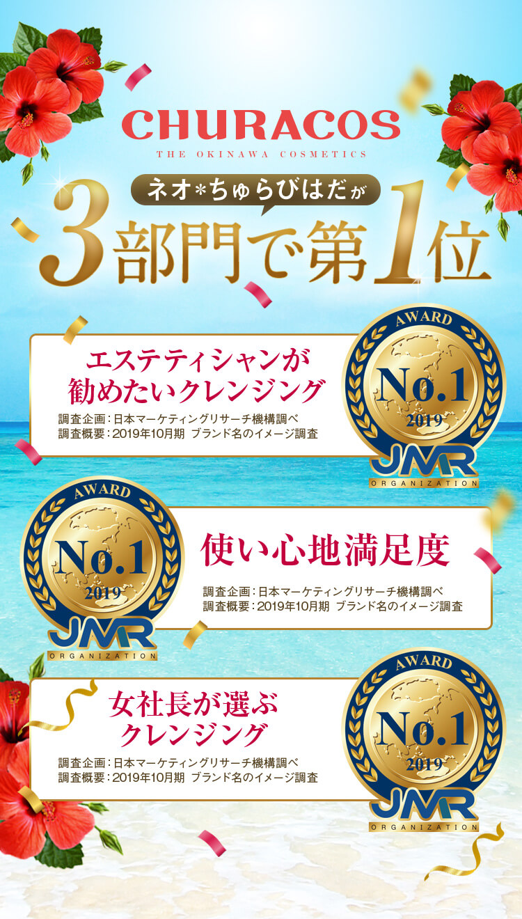 ネオ＊ちゅらびはだ　ネオ＊ちゅらびはだが3部門で第1位