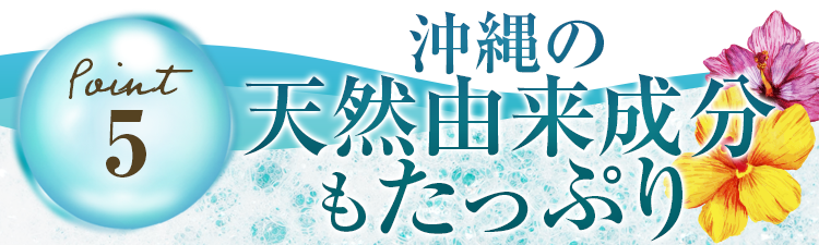 【理由5】沖縄の天然由来成分もたっぷり