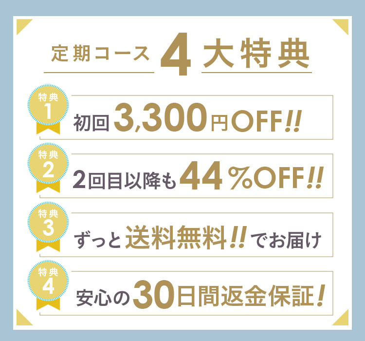 定期コース4大特典
